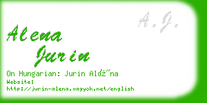 alena jurin business card